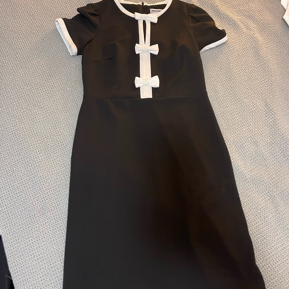 Shelby & Palmer Black Dress with White Trim